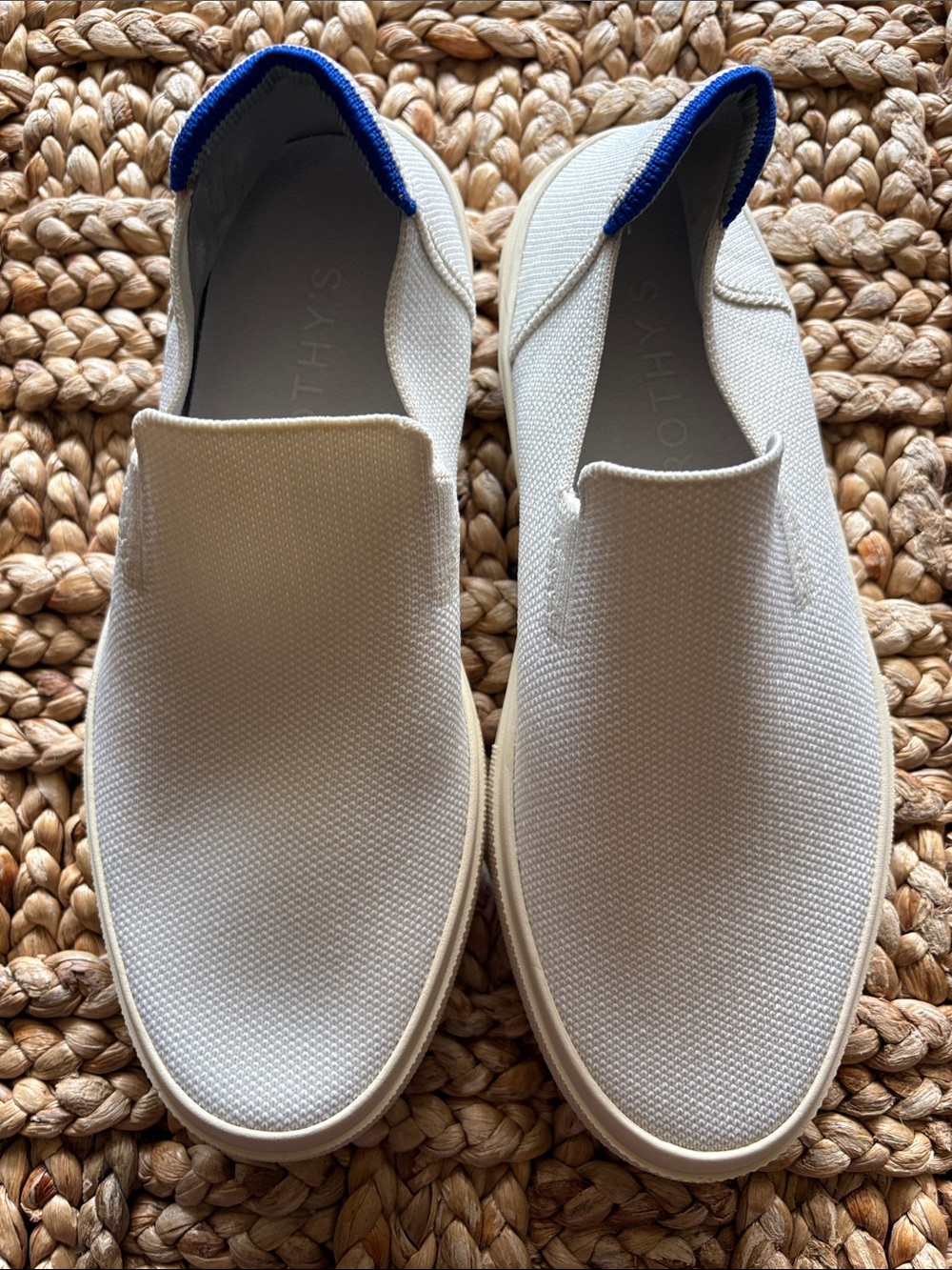 Rothy's White Slip-On Knit Sneakers-size 8.5